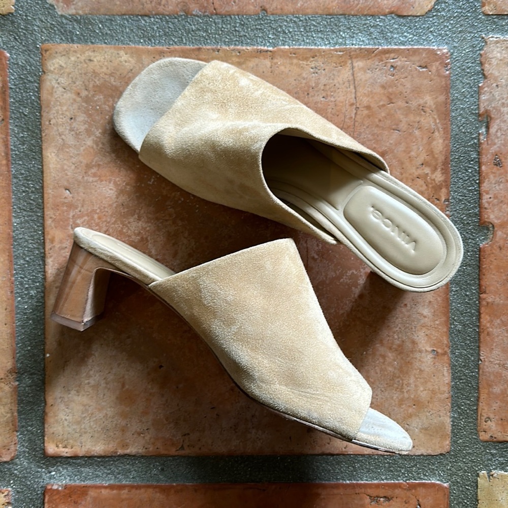 Vince slip on suede shoes, size 8
